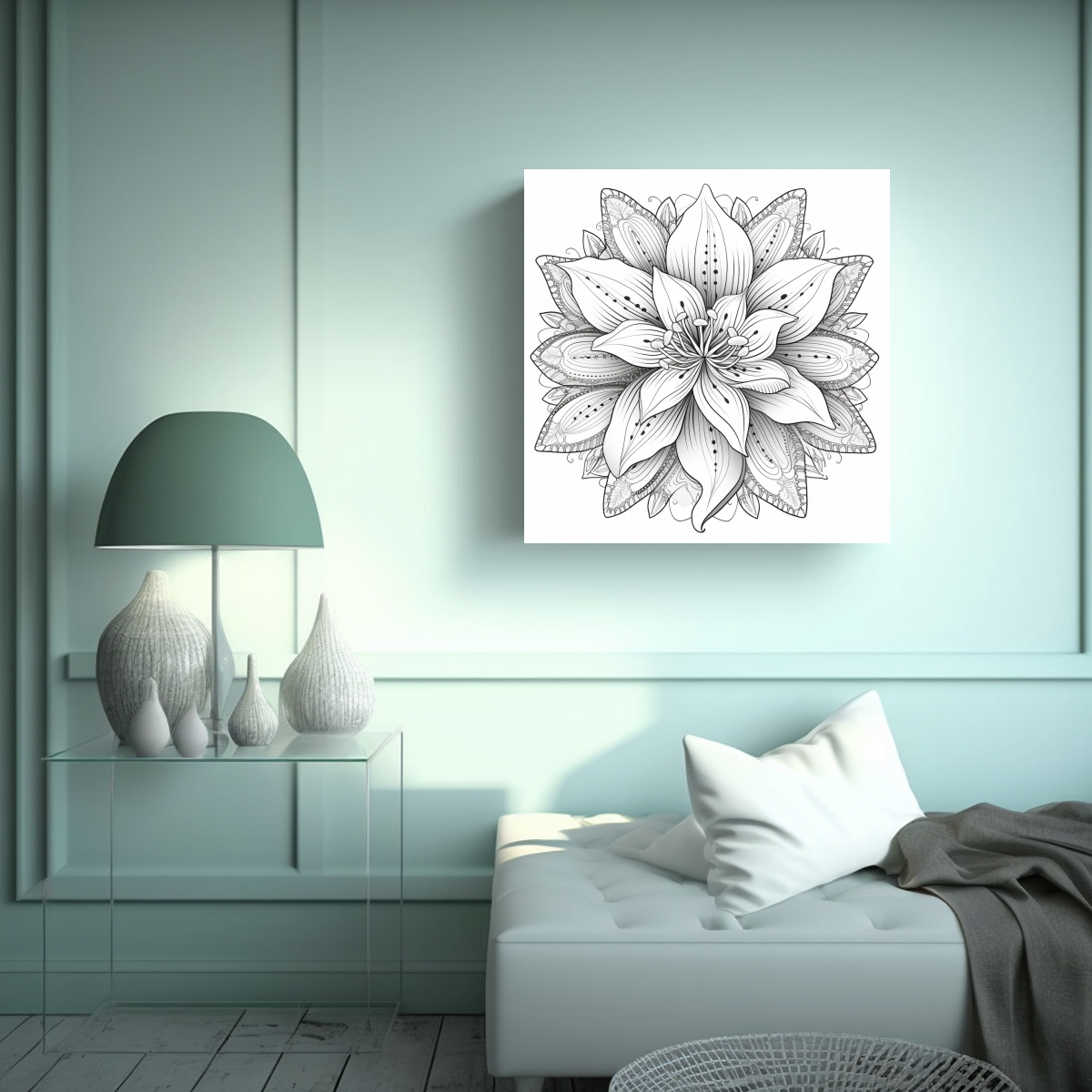 INSPIRACIÓN EN COMPOSICIÓN: MANDALA DE LIRIO 20X20 CM - 2