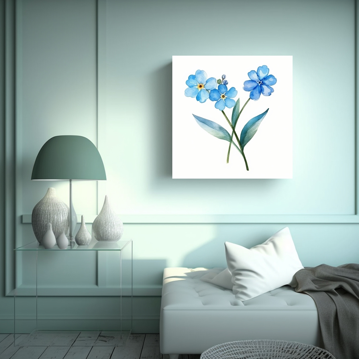 COMPOSICIÓN DINÁMICA DE VANGUARDIA EN ACUARELA 90X90 CM - 2