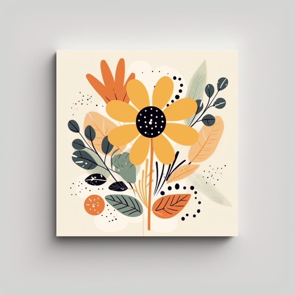 COMPOSICIÓN BOTÁNICA: MOVIMIENTO Y NATURALEZA 40X40 CM - 1