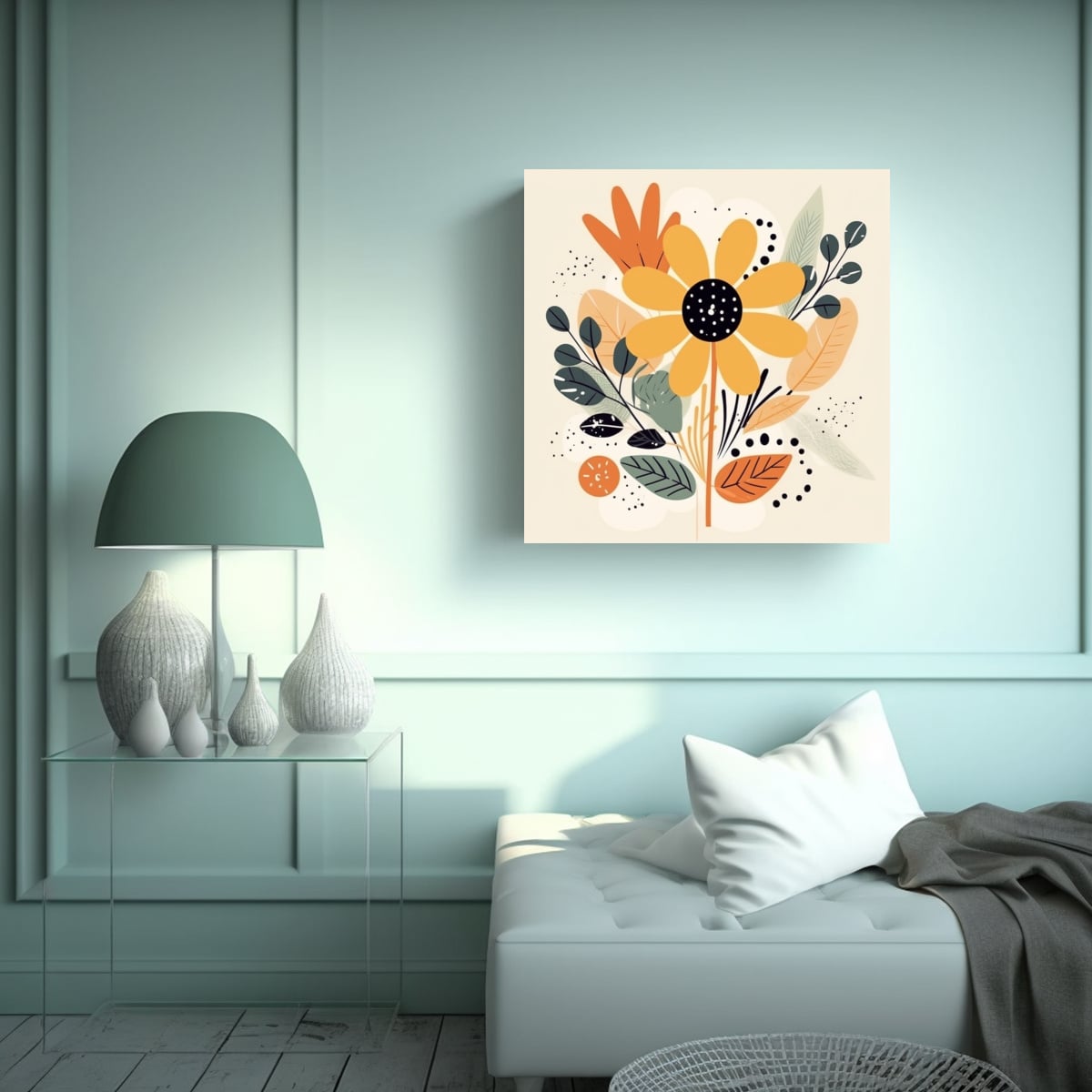 COMPOSICIÓN BOTÁNICA: MOVIMIENTO Y NATURALEZA 40X40 CM - 2