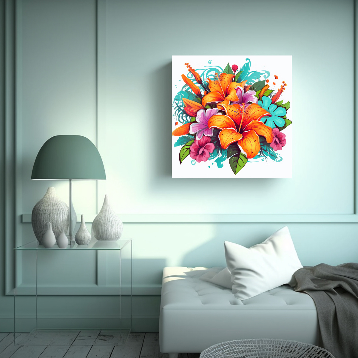 CUADRO DECORATIVO ENIGMÁTICO: COMPOSICIÓN DE 50X50 CM - 2