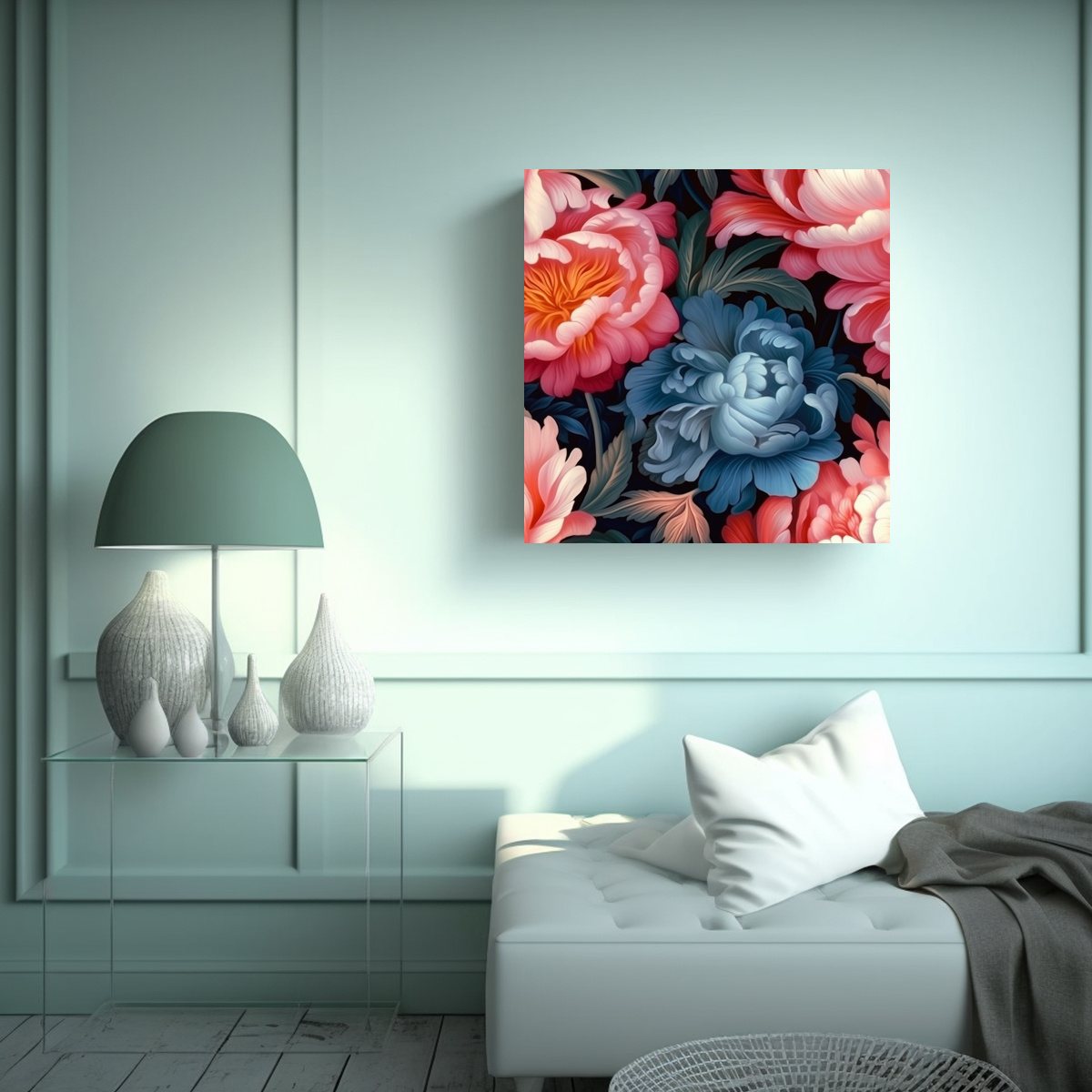 ARMONÍA DE COLORES: CUADRO DECORATIVO CON 40X40 CM - 2