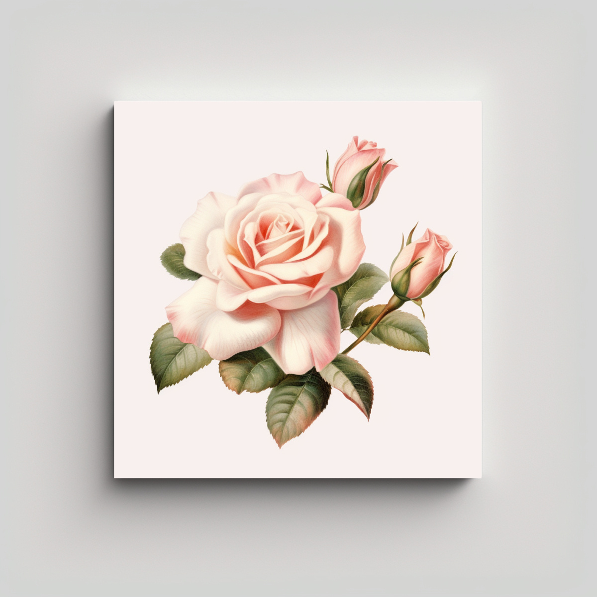 CUADROS DECORATIVOS DE ROSA MOYESII: ARTE 30X30 CM - 1