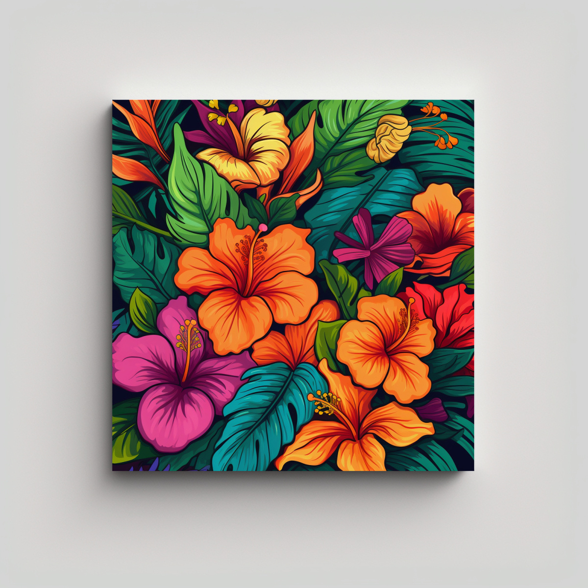 CUADROS VANGUARDIA TROPICAL: COMPOSICIÓN DE 80X80 CM - 1