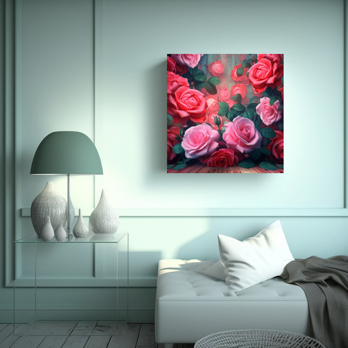 ARTE CONCEPTUAL SURREALISTA: COMPOSICIÓN JUVENIL 90X90 CM - 2
