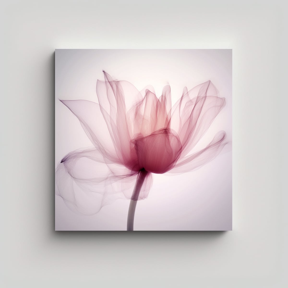 ESPECTACULAR LIENZO DE ALEGRÍA: MACRO DE LOTO 90X90 CM - 1