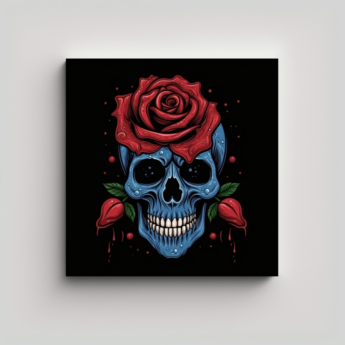 ILUSTRACIÓN VECTORIAL DE ROSA ROJA MARCHITA EN 70X70 CM - 1