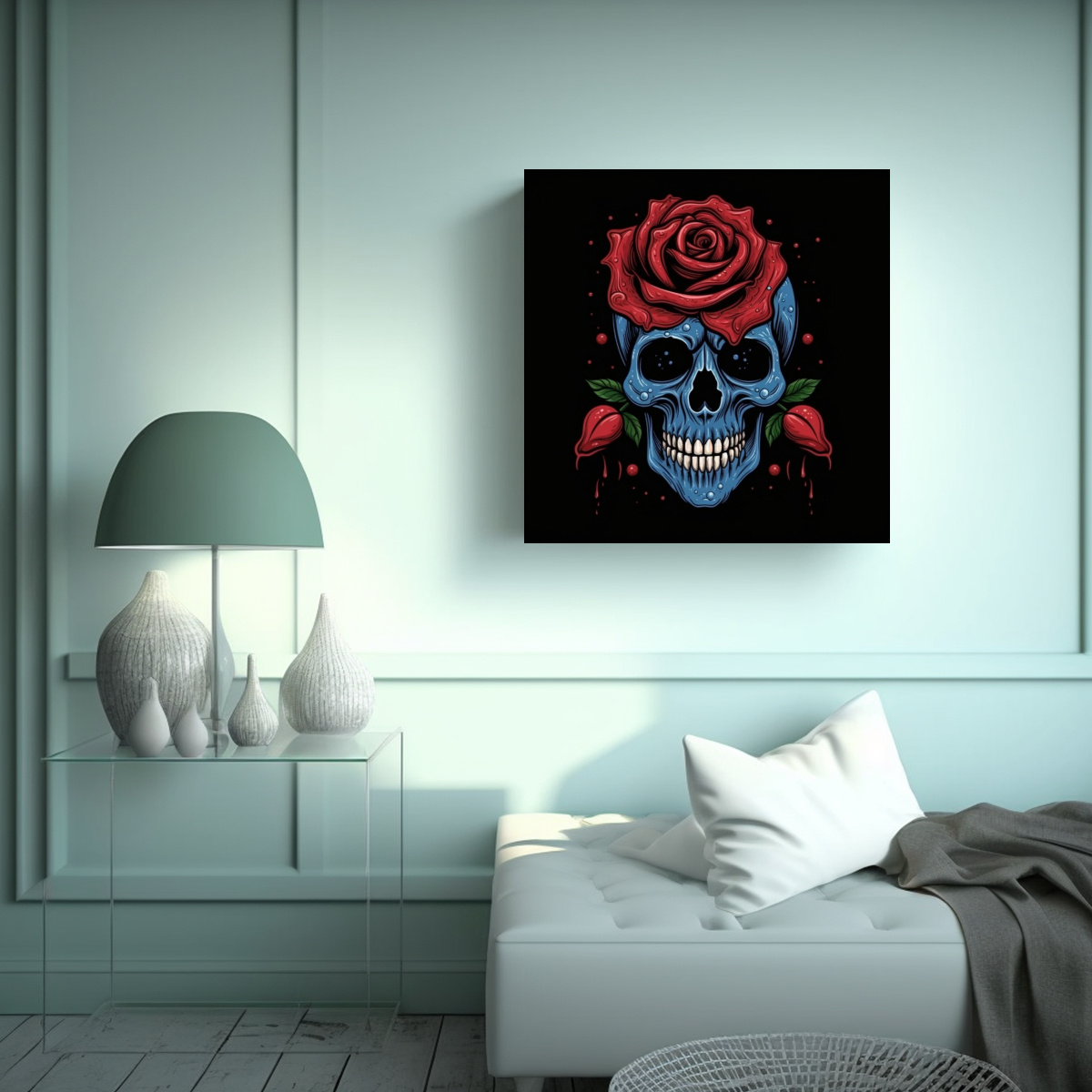 ILUSTRACIÓN VECTORIAL DE ROSA ROJA MARCHITA EN 70X70 CM - 2