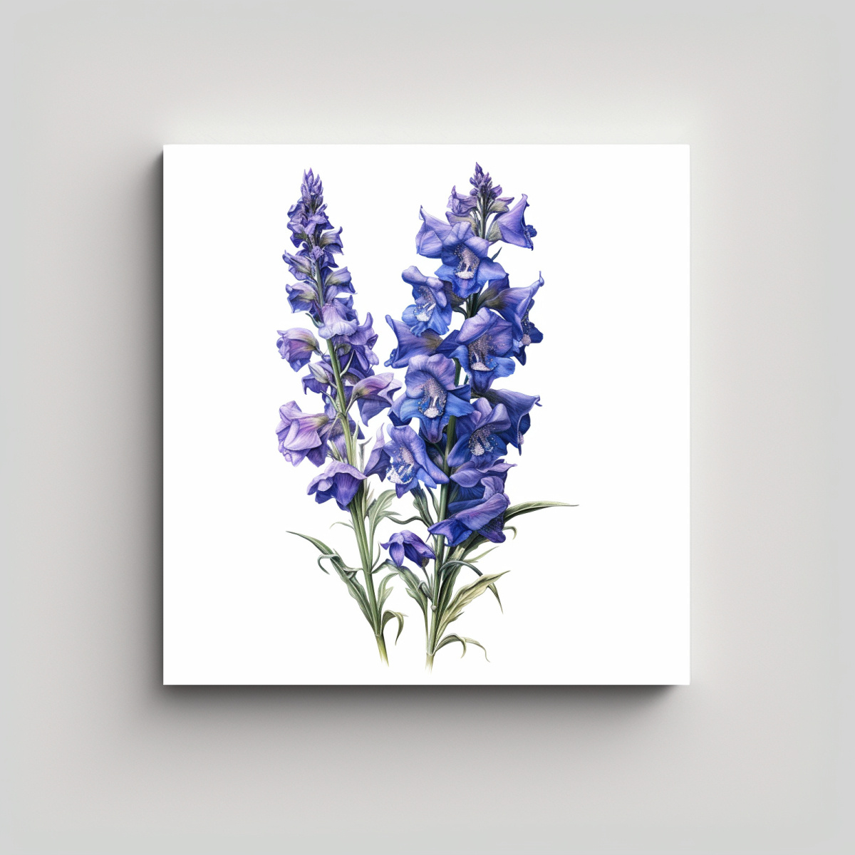 CUADRO HYPER REALISTA DE LARKSPUR PREMIADO - 60X60 CM - 1