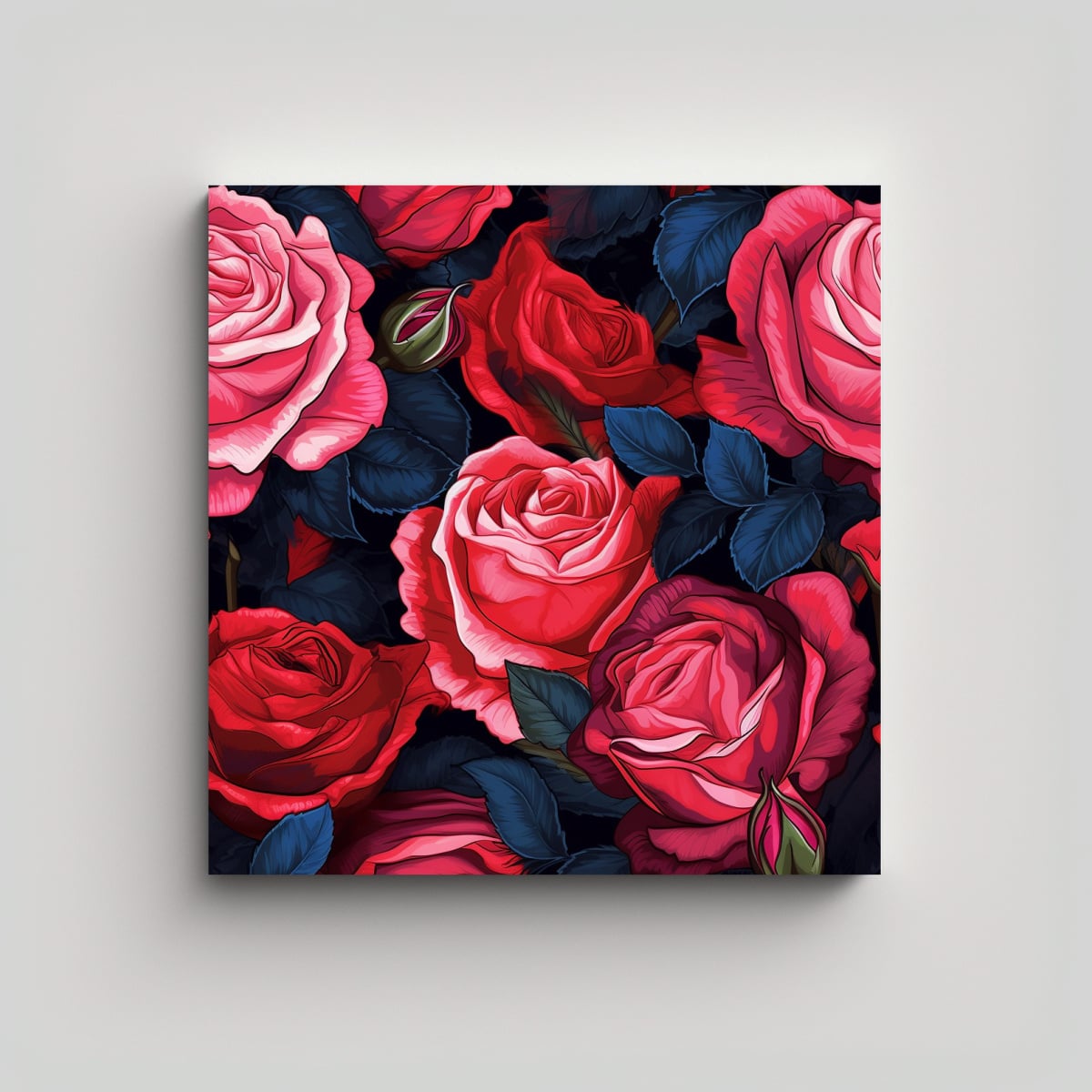 CUADROS DECORATIVOS MODERNOS: ROSAS GRANDES Y 40X40 CM - 1