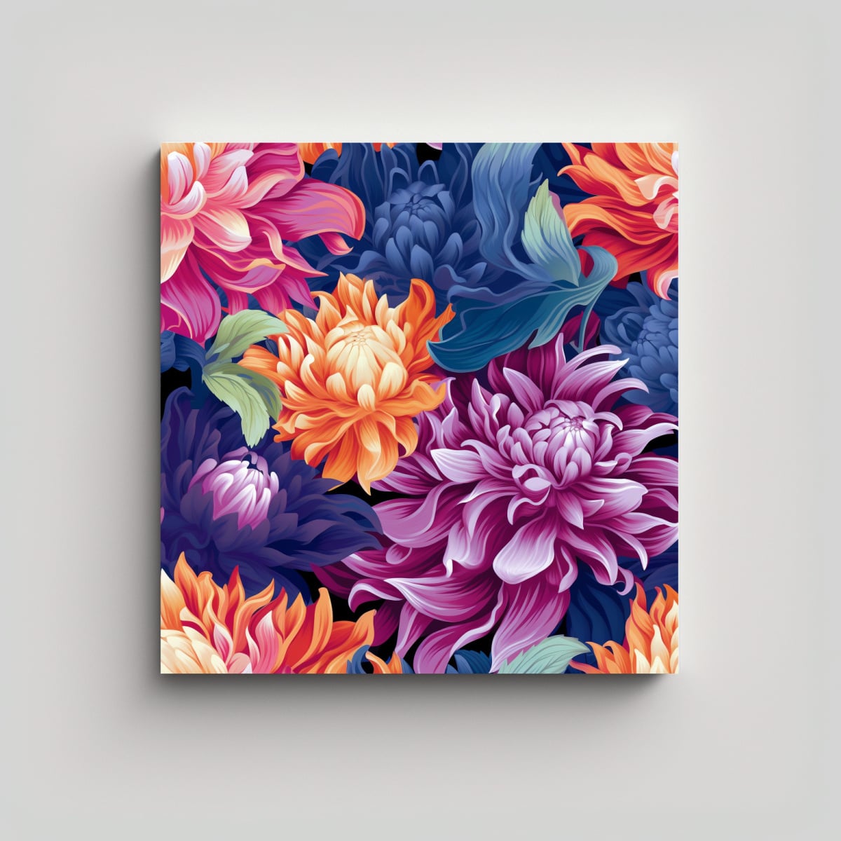 CUADRO DECORATIVO DE FLORES HERMOSAS E 90X90 CM - 1