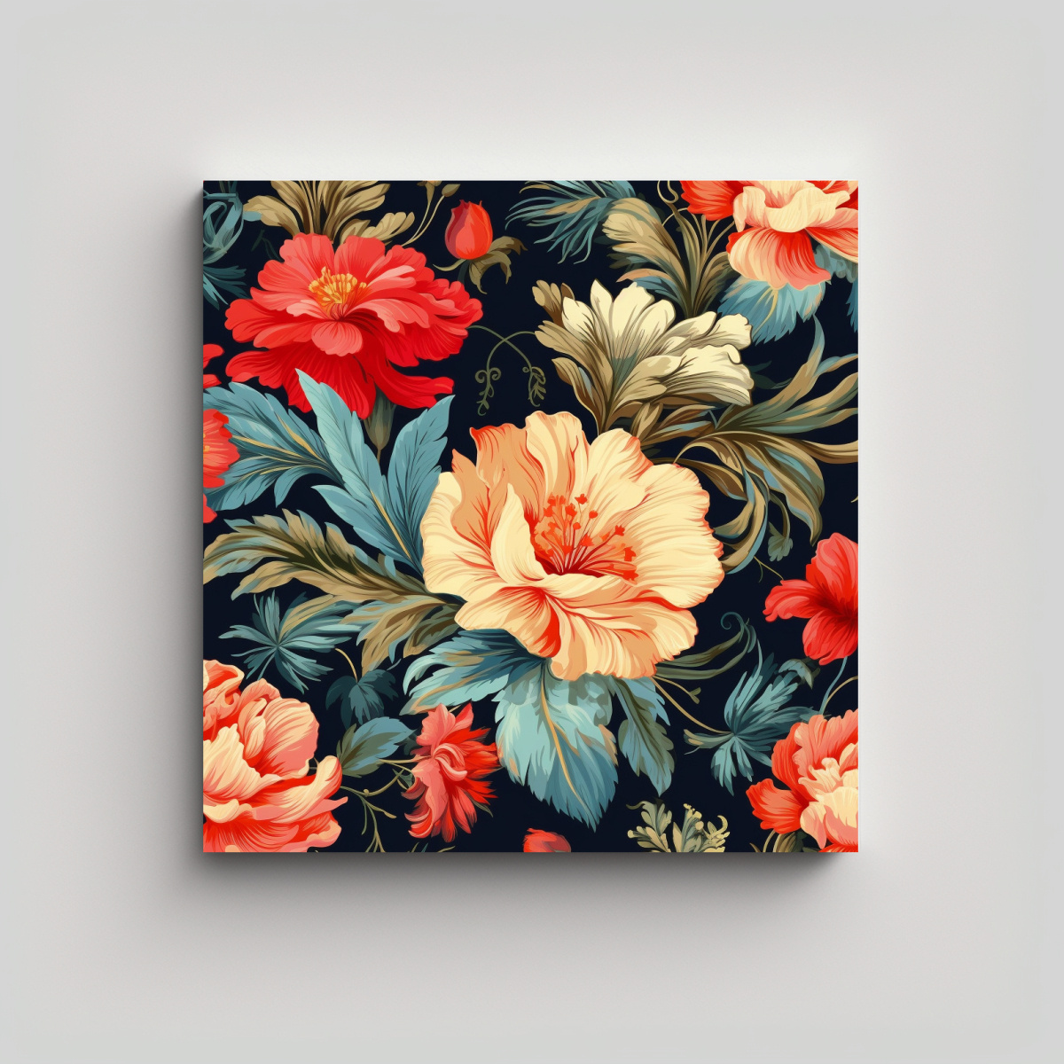 PATRONES FLORALES ROCKY EN TELA SUBLIMADA: 90X90 CM - 1