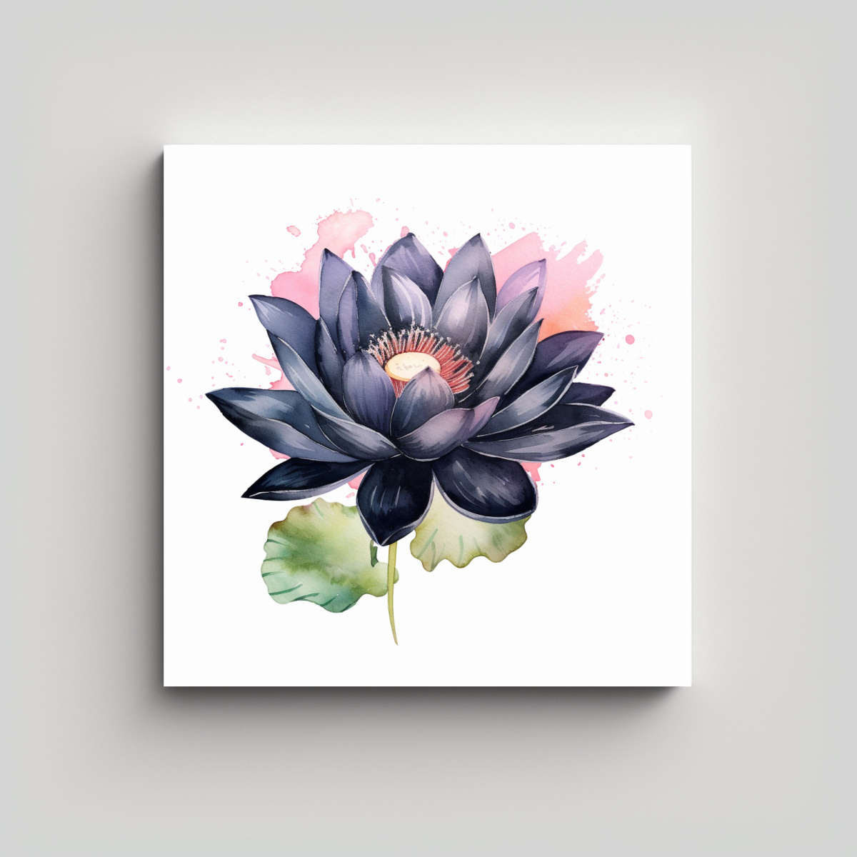 CUADRO DECORATIVO TELA SUBLIMADA - BLACK LOTUS 30X30 CM - 1