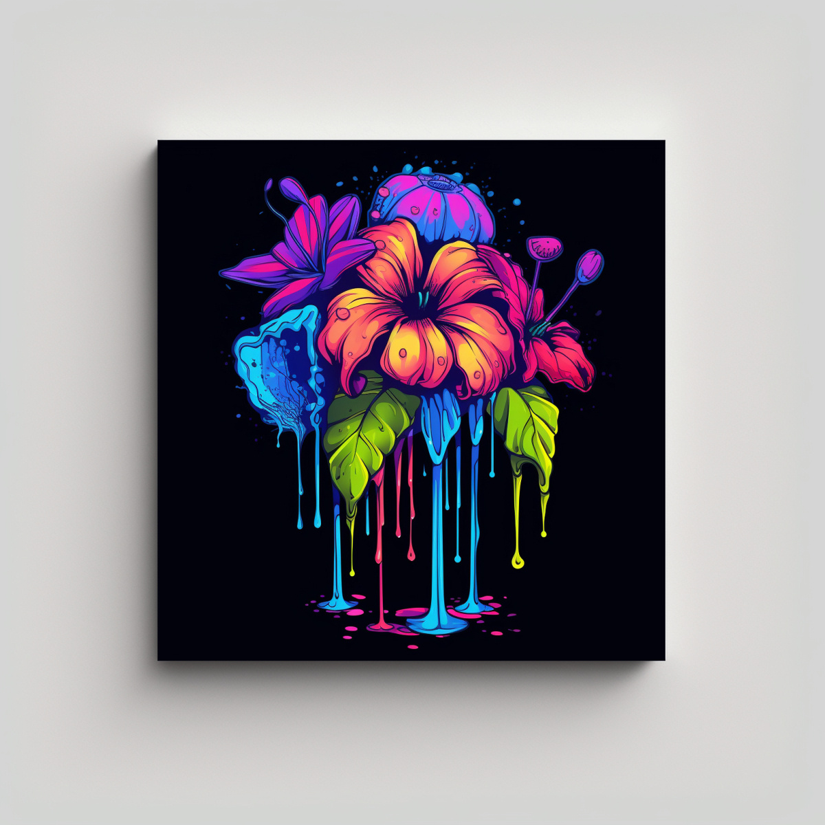 DISEÑO NEON SYNTHWAVE: LIENZO DE SALÓN Y 30X30 CM - 1
