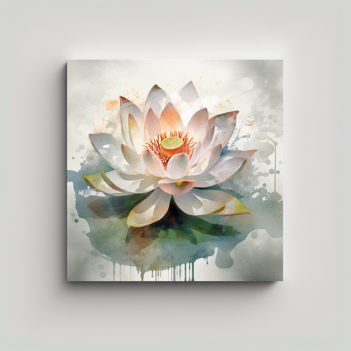 ARTE EXPRESIVO DE PARED: ABSTRACCIÓN DE FLOR DE 50X50 CM - 1