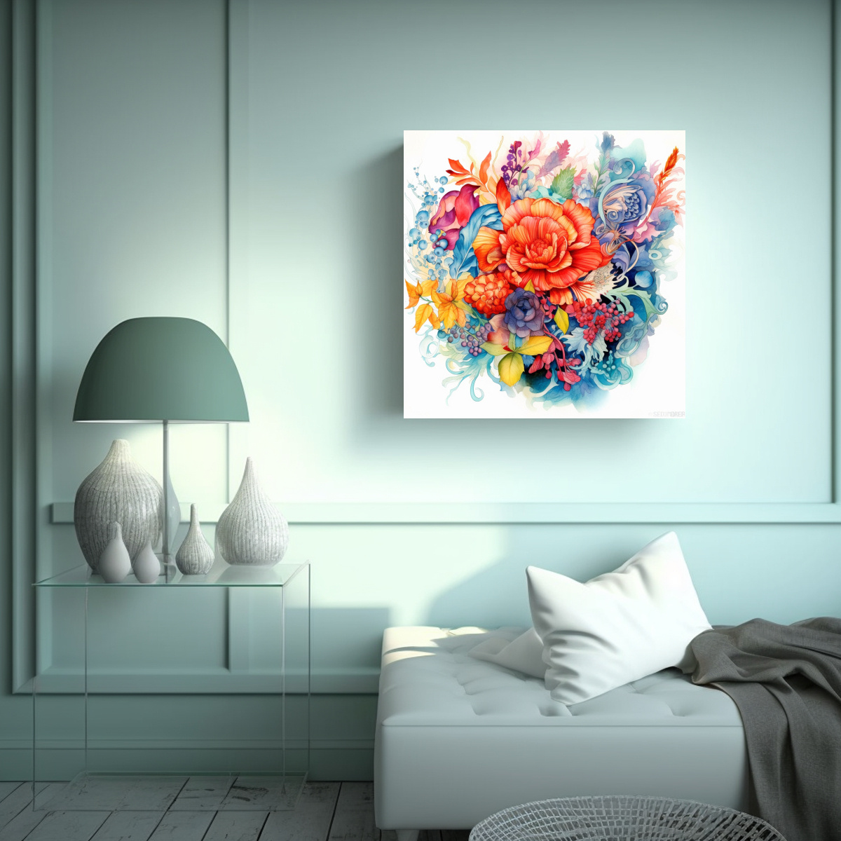 DISEÑO SUBLIMADO DE JESÚS EN TELA CON DETALLES 70X70 CM - 2