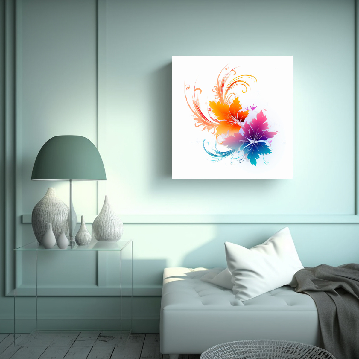 CUADRO DECORATIVO LIENZO SUBLIMADA CON DISEÑO 100X100 CM - 2