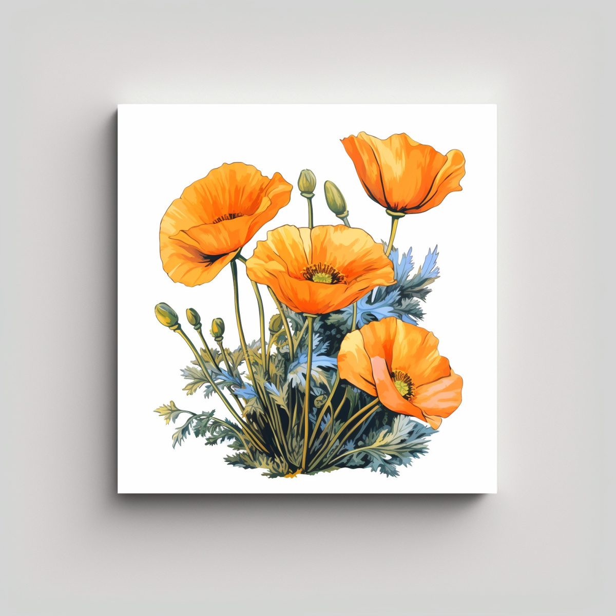 ILUSTRACIÓN VIBRANTE DE NATURALEZA VIVA EN 70X70 CM - 1