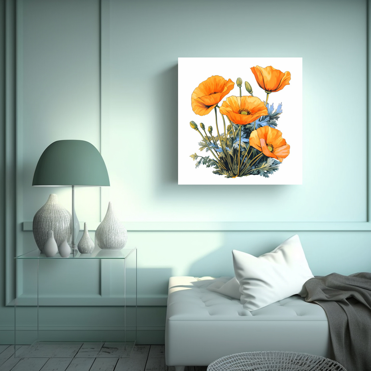 ILUSTRACIÓN VIBRANTE DE NATURALEZA VIVA EN 70X70 CM - 2