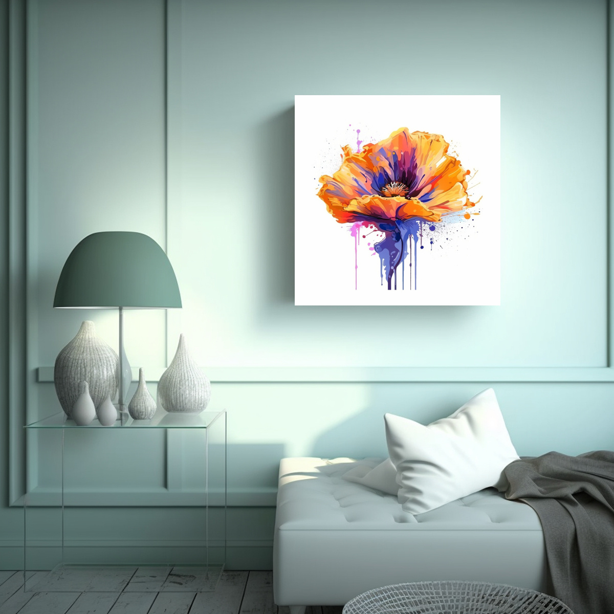 ILUSTRACIÓN DE ARTE BRILLANTE CON FINAS LÍNEAS 70X70 CM - 2