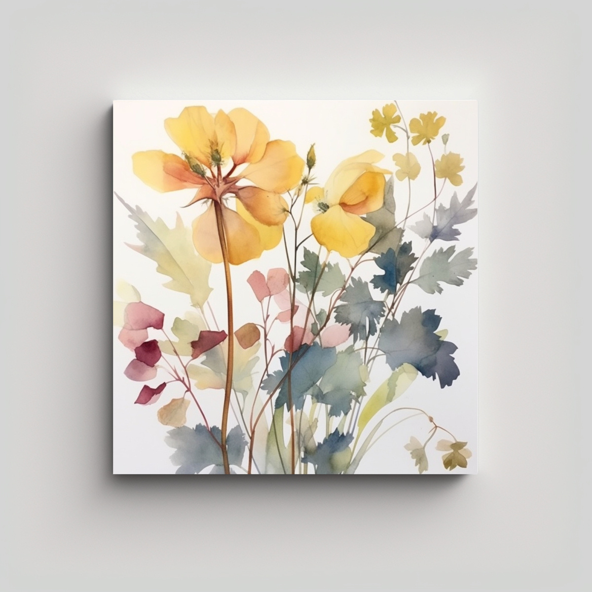 CUADRO DECORATIVO CANVA IMPACTANTE EN ACUARELA 80X80 CM - 1