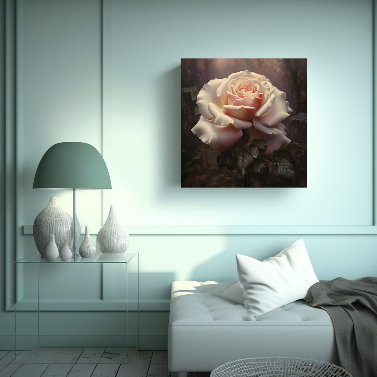 CUADROS DECORATIVOS DE ROSAS EN FLOR: ARTE 30X30 CM - 2