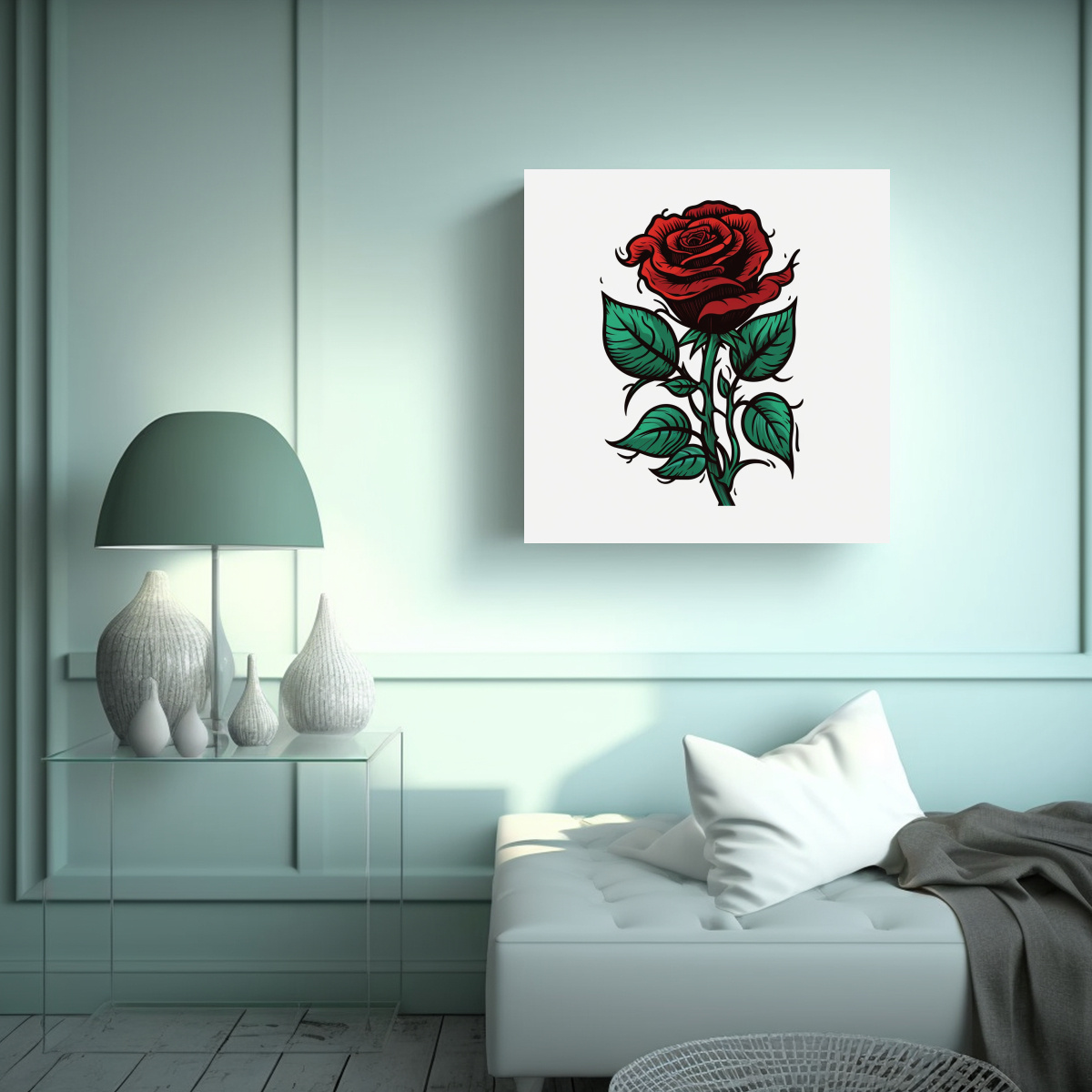 DISEÑO DE CAMISETA ARTE LINEAL CON FONDO 70X70 CM - 2
