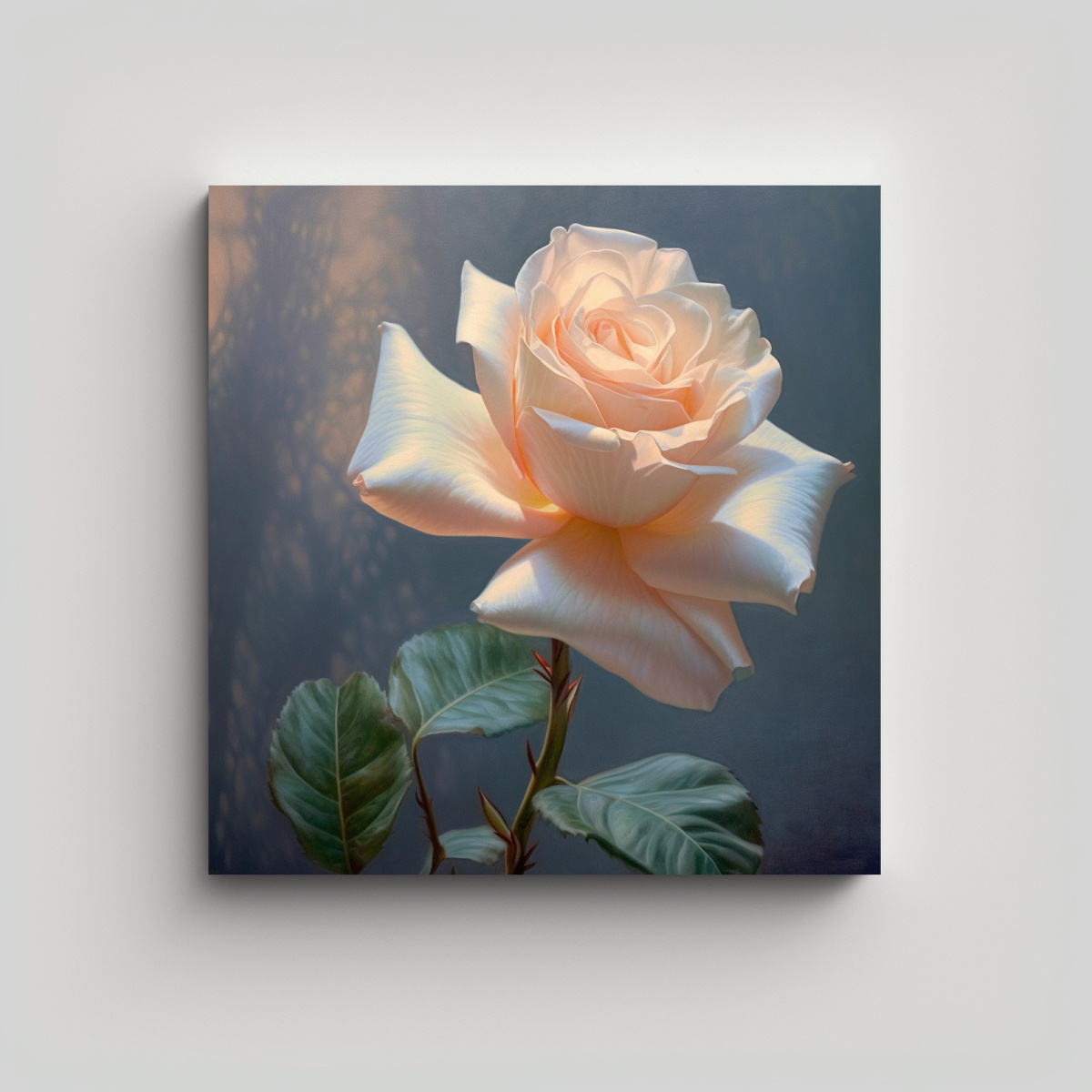 CUADRO SUBLIMADO DE ROSA ETÉREA Y SIMÉTRICA EN 40X40 CM - 1
