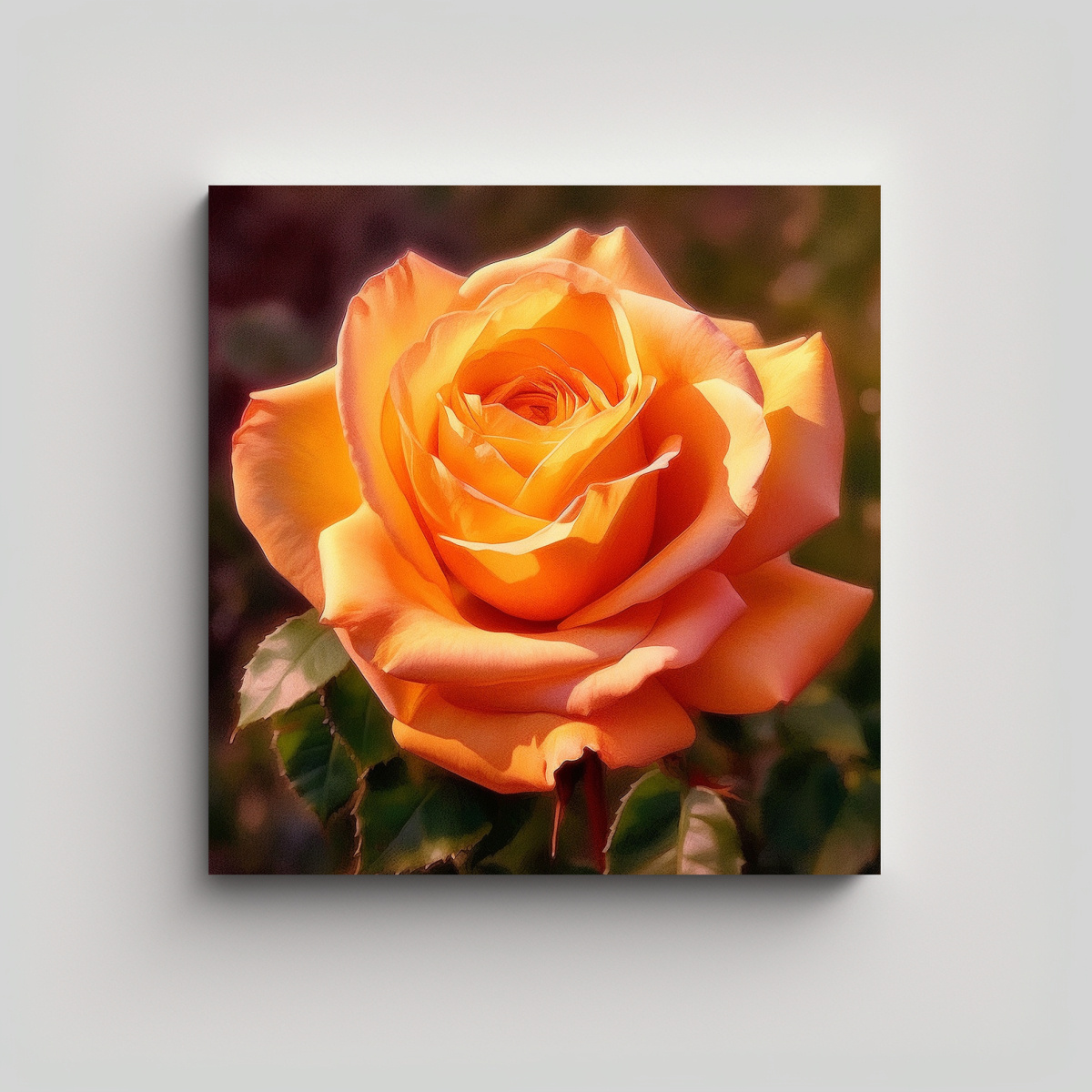 CUADRO DECORATIVO ABSTRACTO CANVA: ROSE BLOOM EN 30X30 CM - 1