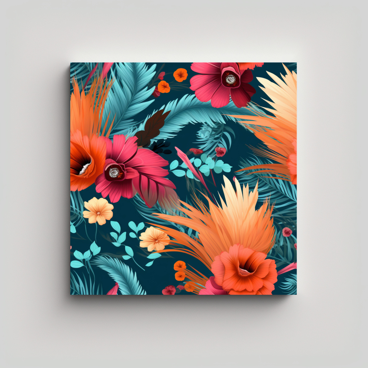 CUADRO ÚNICO SUBLIMADO CON DISEÑO BOHO DE 50X50 CM - 1