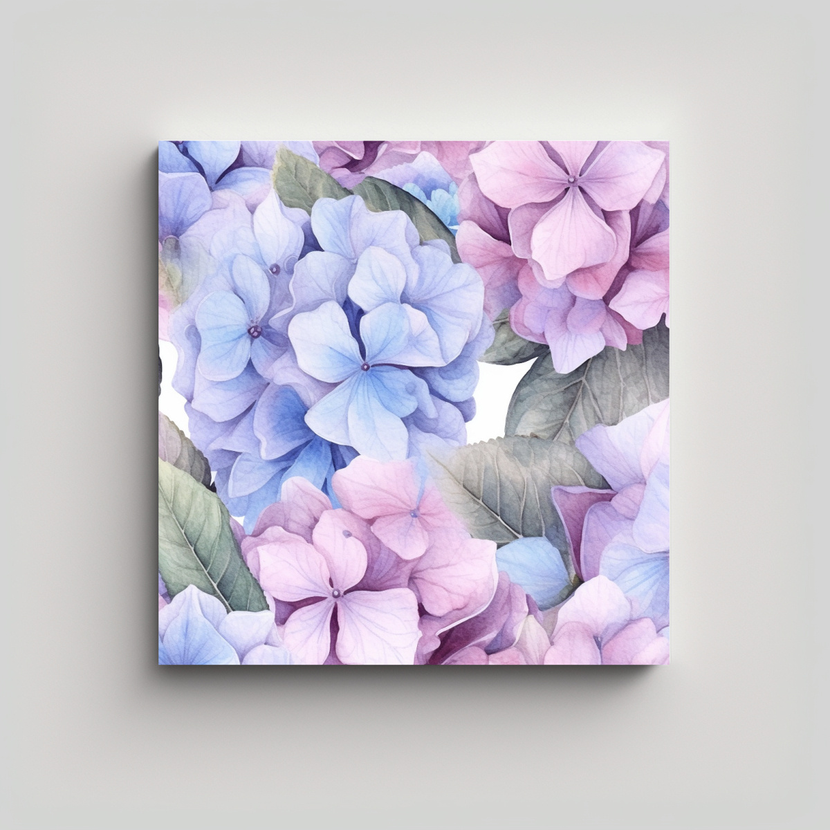 COMPOSICIÓN DE ARTE GRÁFICO CON HYDRANGEA EN 90X90 CM - 1