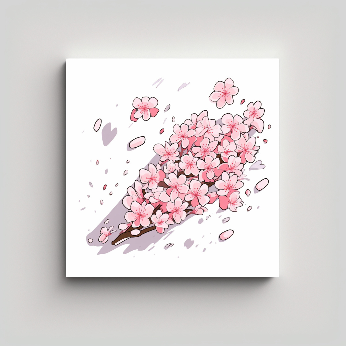 CUADRO INSPIRACIONAL DE CEREZOS EN ALTA CALIDAD 60X60 CM - 1