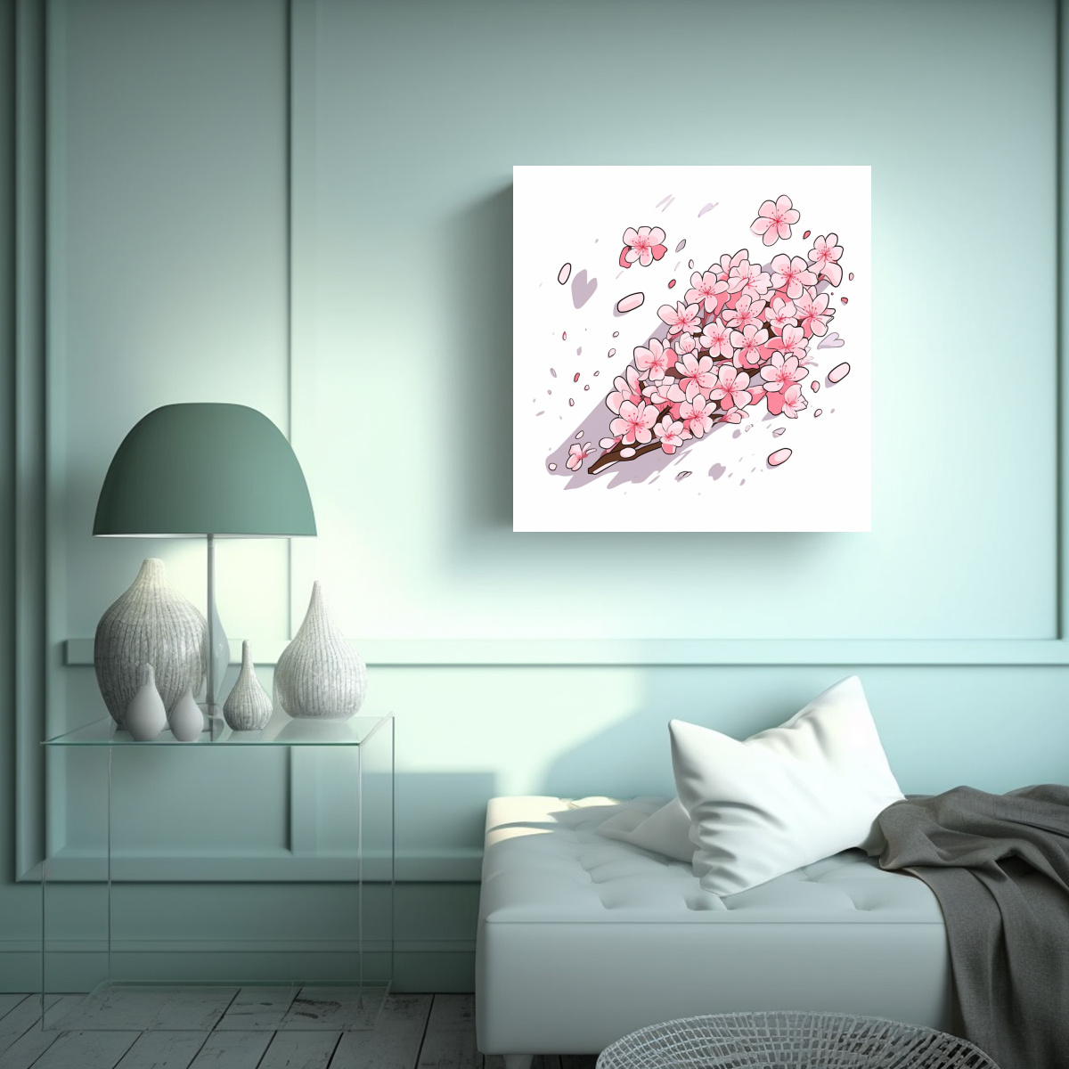 CUADRO INSPIRACIONAL DE CEREZOS EN ALTA CALIDAD 60X60 CM - 2