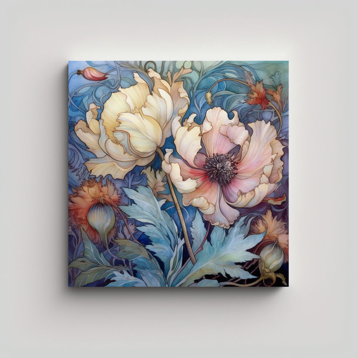 ARTE EN RELIEVE CON ACUARELAS SUAVES DE SUSAN 40X40 CM - 1