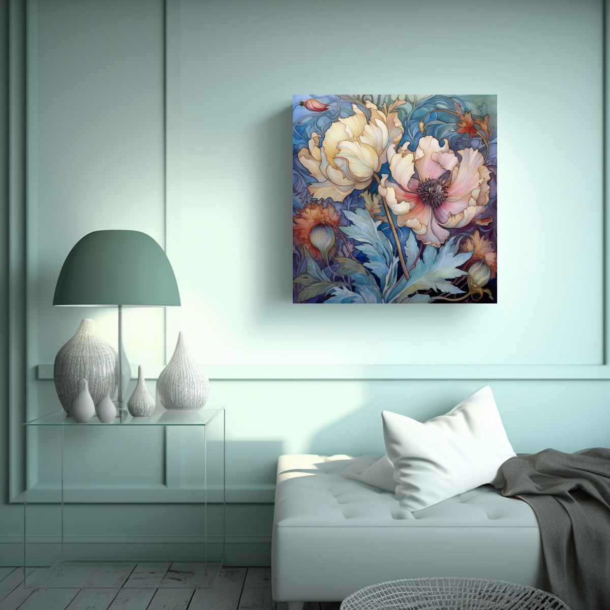 ARTE EN RELIEVE CON ACUARELAS SUAVES DE SUSAN 40X40 CM - 2