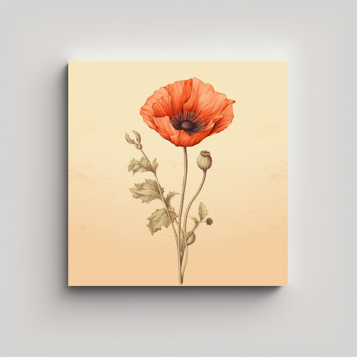 ARTE MINIMALISTA: VITALIDAD EN IMAGEN VECTORIAL A 90X90 CM - 1
