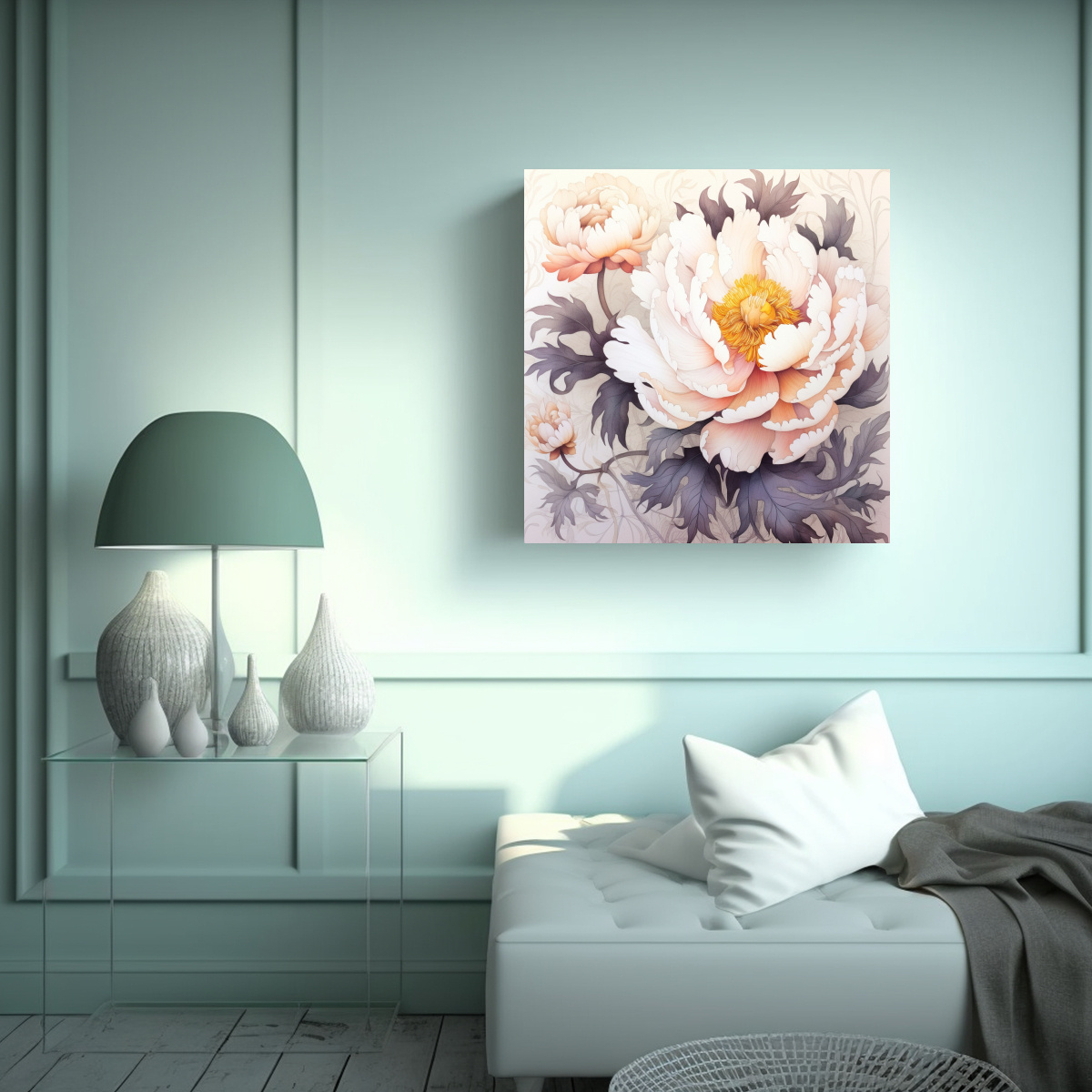 ARMONÍA CROMÁTICA: CANVA ESTILO GALERÍA CON 100X100 CM - 2