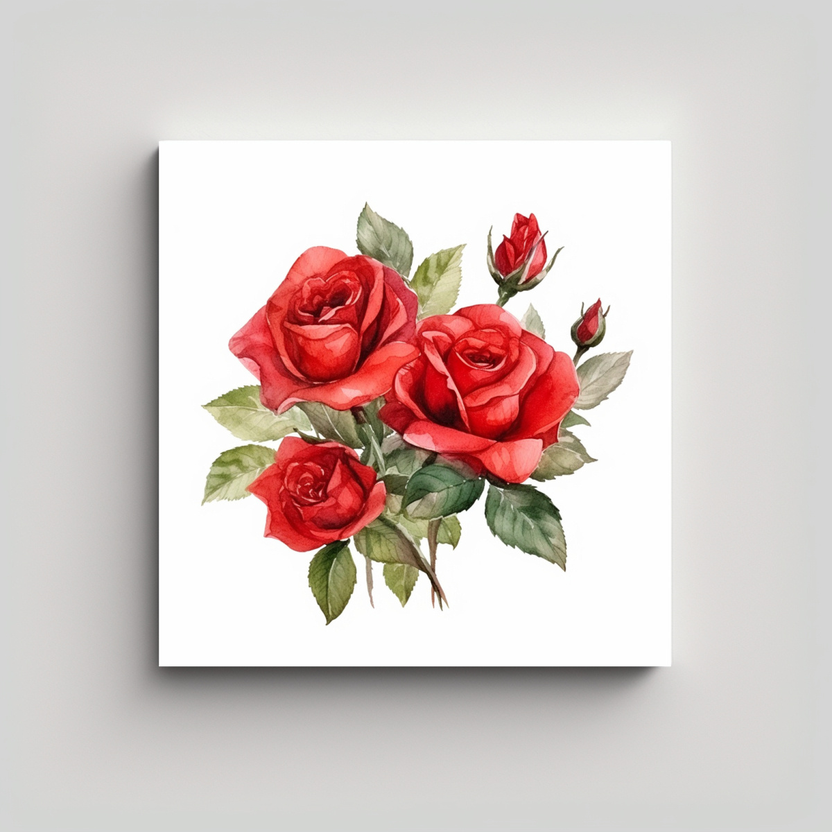 CUADROS MODERNOS ALEGRE CON DISEÑO DE ROSAS 70X70 CM - 1
