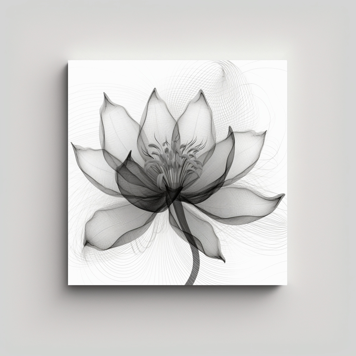 LÍNEAS DE FLOR DE LOTO: COMPOSICIÓN CREATIVA 30X30 CM - 1
