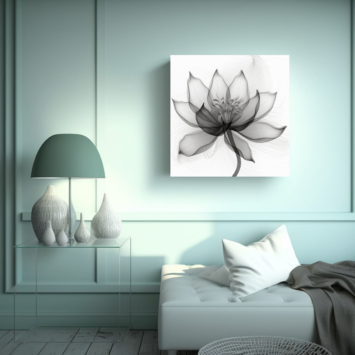LÍNEAS DE FLOR DE LOTO: COMPOSICIÓN CREATIVA 30X30 CM - 2