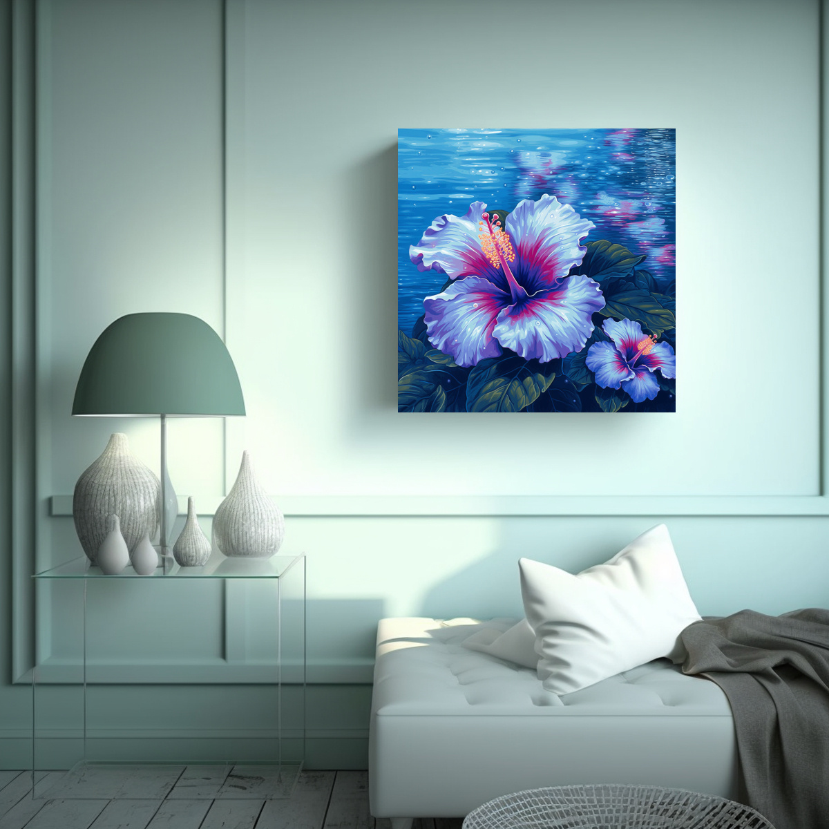 INSPIRACIÓN DE ARTE PIXEL: LIENZO DISEÑO BLUE 30X30 CM - 2