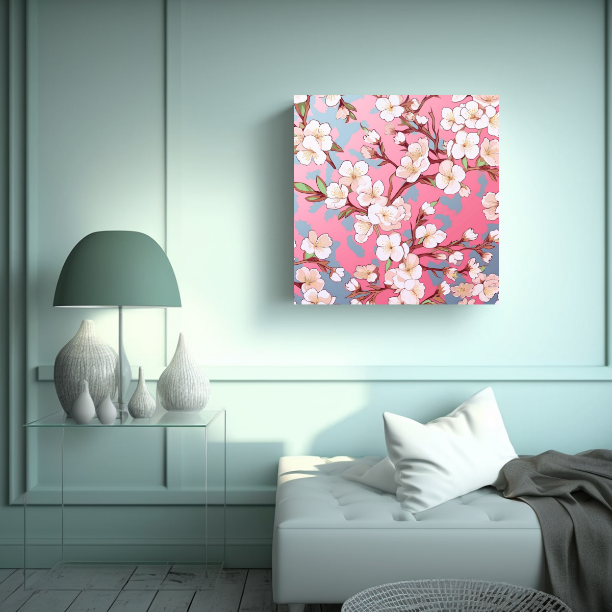 ARTE JAPONÉS COLORIDO: COMPOSICIÓN DE CUADROS 30X30 CM - 2