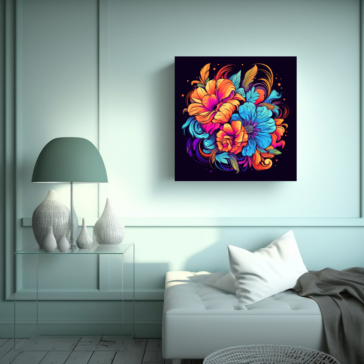 EXPRESIÓN TEMÁTICA CANVA: VECTOR FLORAL DE 30X30 CM - 2