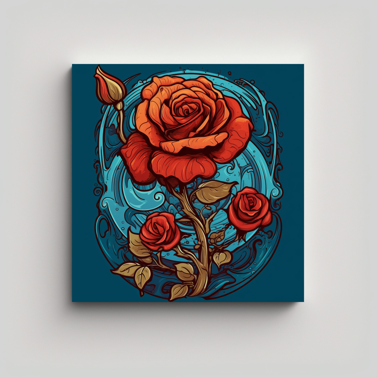 CUADROS DECORATIVOS: ALEGRÍA DE ROSAS EN ESTILO 30X30 CM - 1