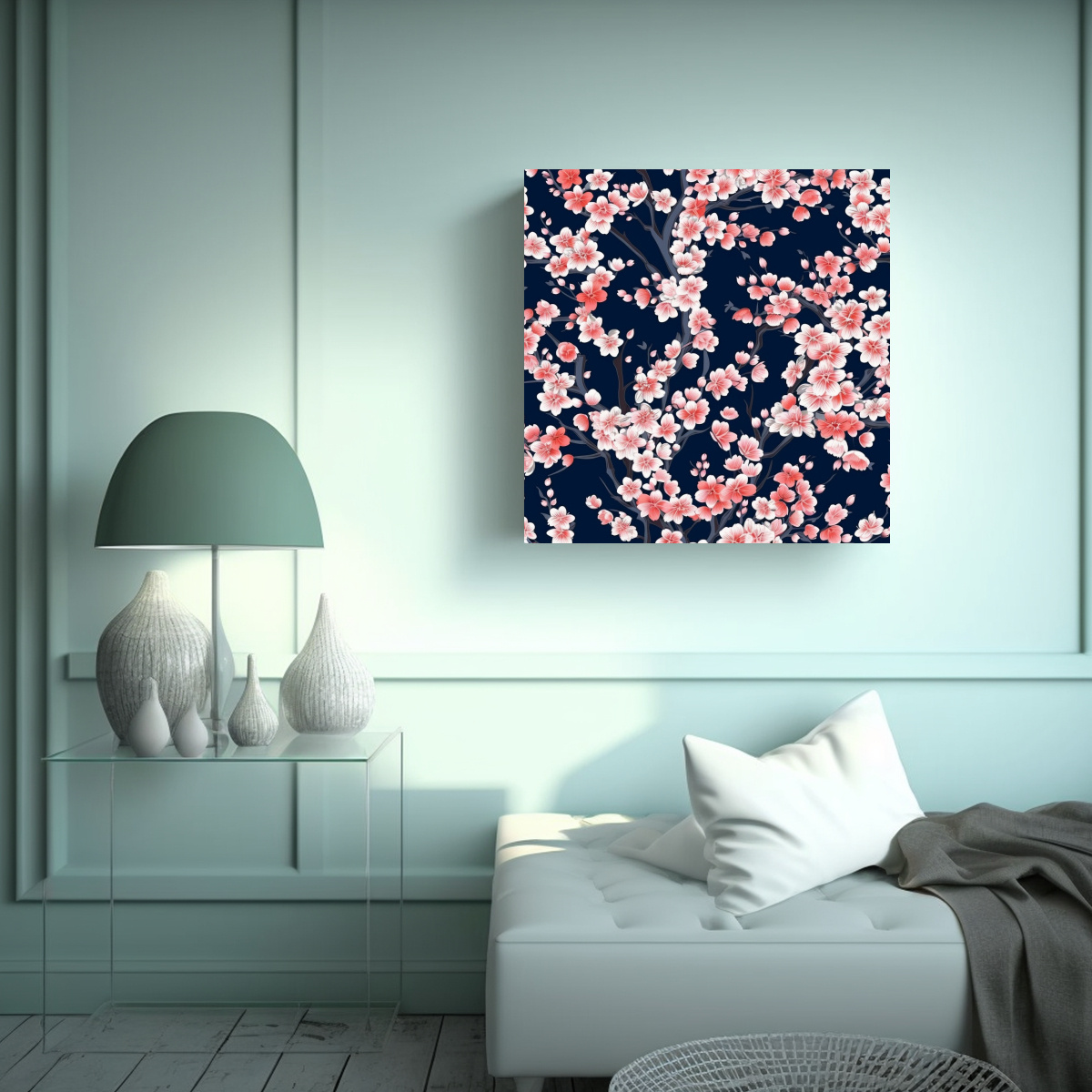 ARTE CONCEPTUAL DE COCINA: CEREZOS JAPONESES 20X20 CM - 2