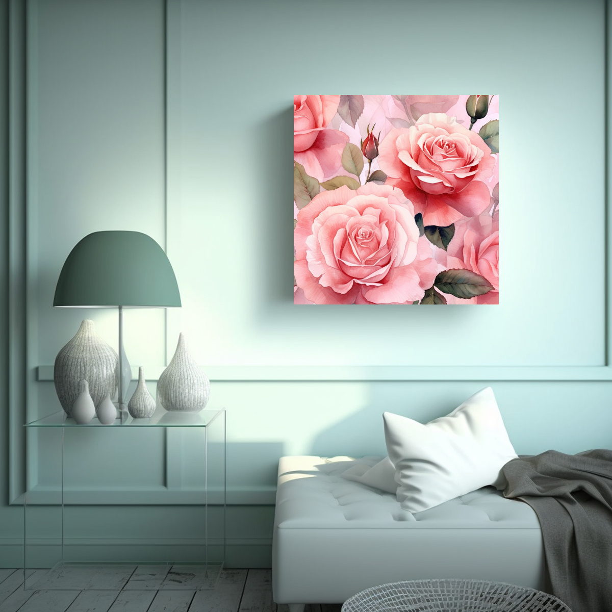 CUADROS INNOVADORES DE ROSAS ROSAS PARA 30X30 CM - 2