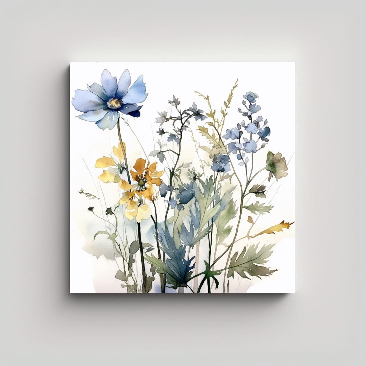 CUADRO DECORATIVO DE FLORES BOTÁNICAS EN 20X20 CM - 1