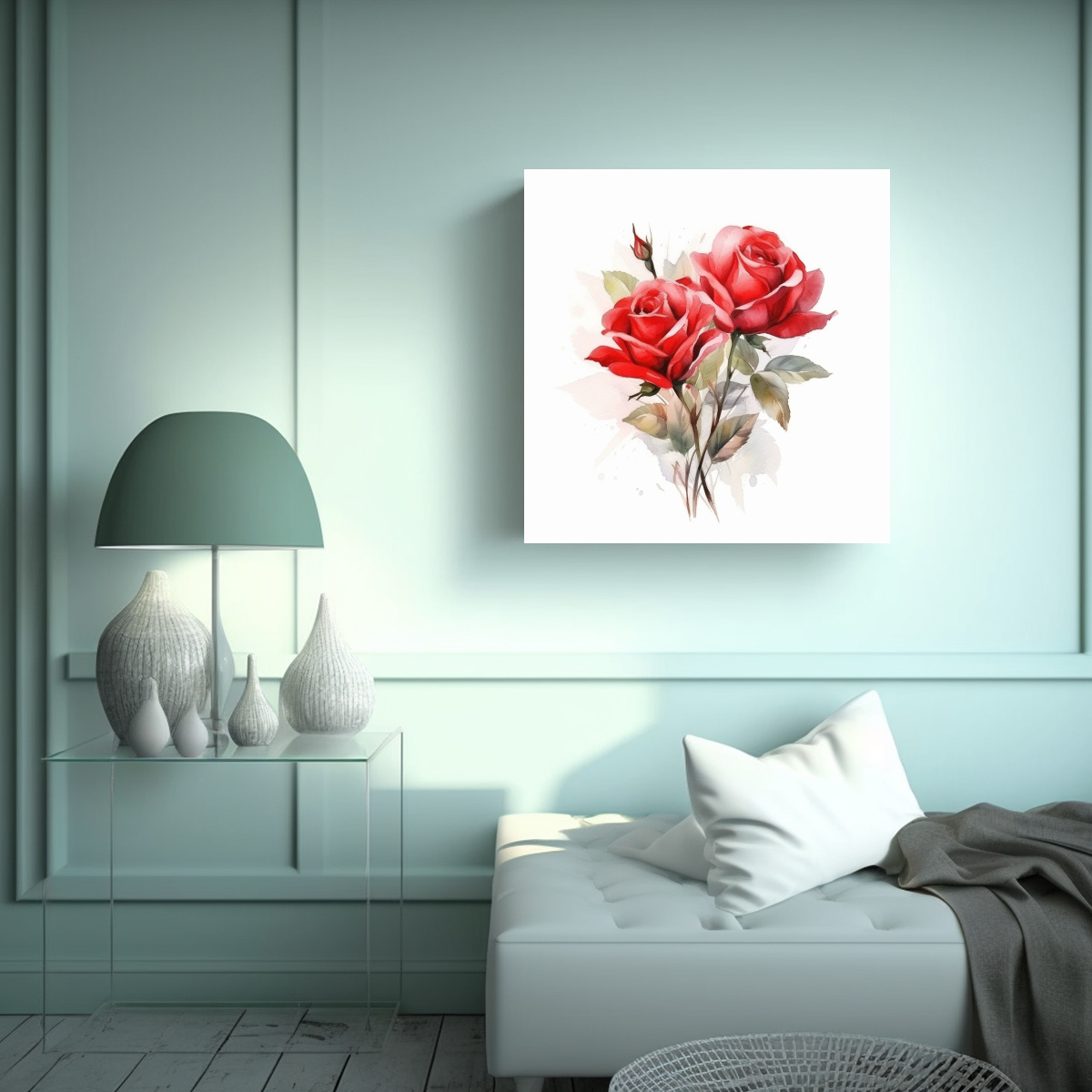 REGALO DE VANGUARDIA: CUADRO DE ROSAS ROJAS 50X50 CM - 2