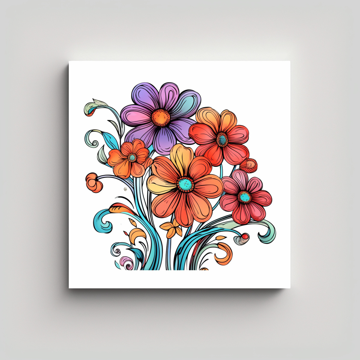 GALERÍA ALTA RESOLUCIÓN DE FLORES MÁGICAS EN 40X40 CM - 1