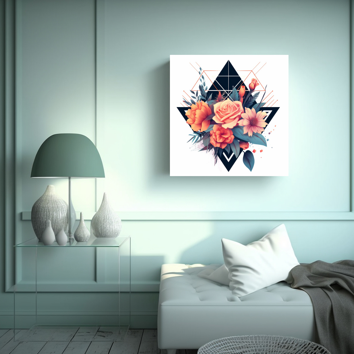 EXUBERANTE DISEÑO GEOMÉTRICO MODERNO: CUADRO 100X100 CM - 2